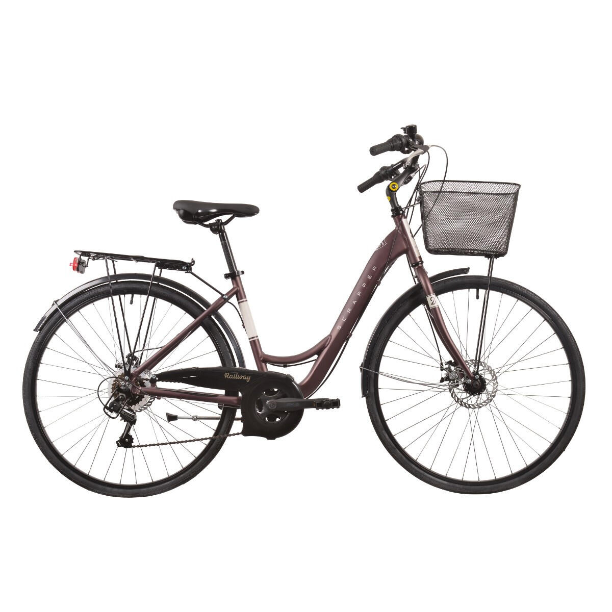 DENVER Bicicleta Urbana SCRAPPER Railway 28" 18V – Marrom