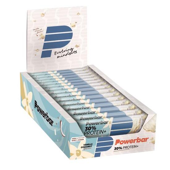 Barre proteica PowerBar 30% Protein+ 55 g vegetariana senza aspartame
