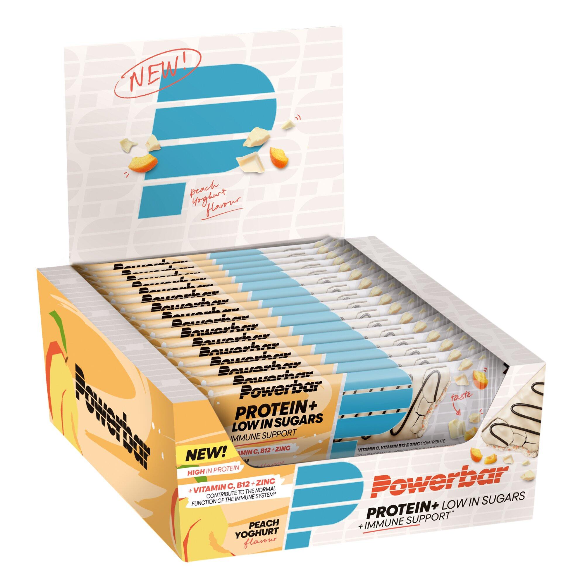 POWERBAR Powerbar Protein Plus Low Sugar + Immune Bar (16x35g) Peach Yoghurt - Repen