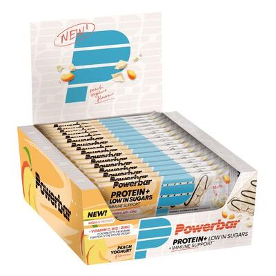 Powerbar Protein Plus Low Sugar + Immune Bar (16x35g) Peach Yoghurt - Barre