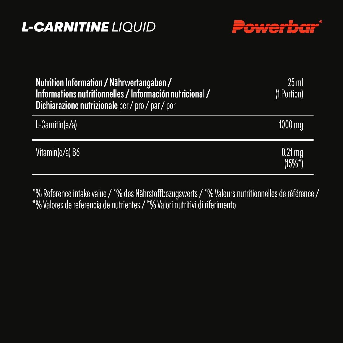 Powerbar L-Carnitine Liquid Ampoules (20x25ml) Unflavoured 5/7