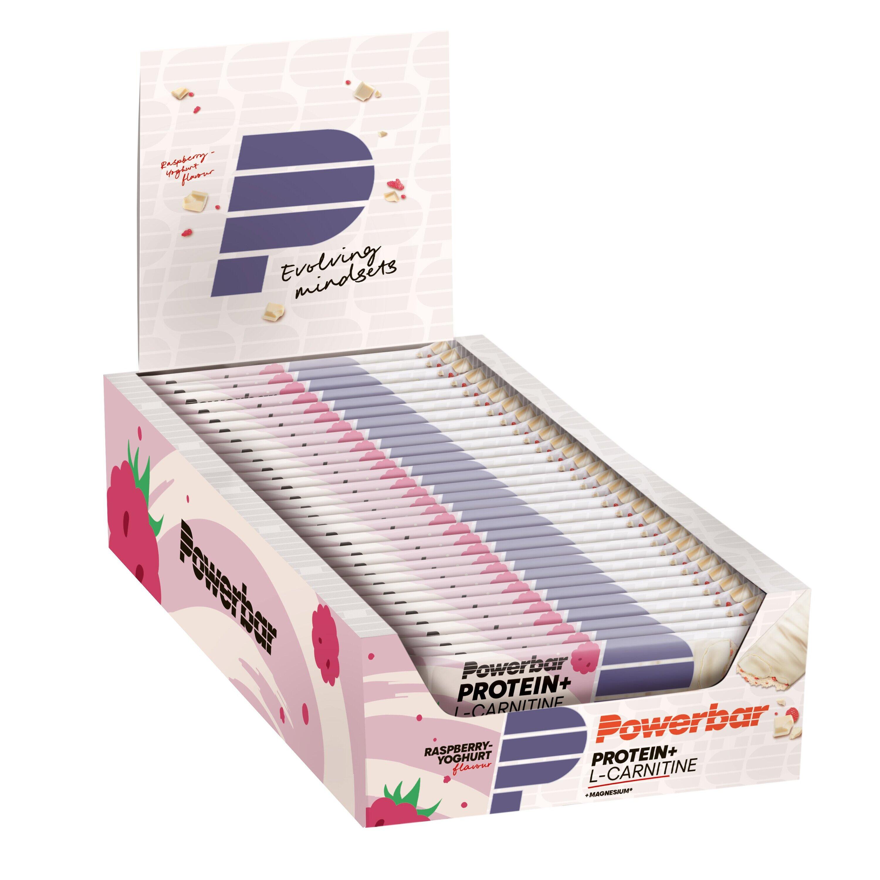 Barra de proteínas l-carnitina 35g framboesa powerbar (embalagem de 30)
