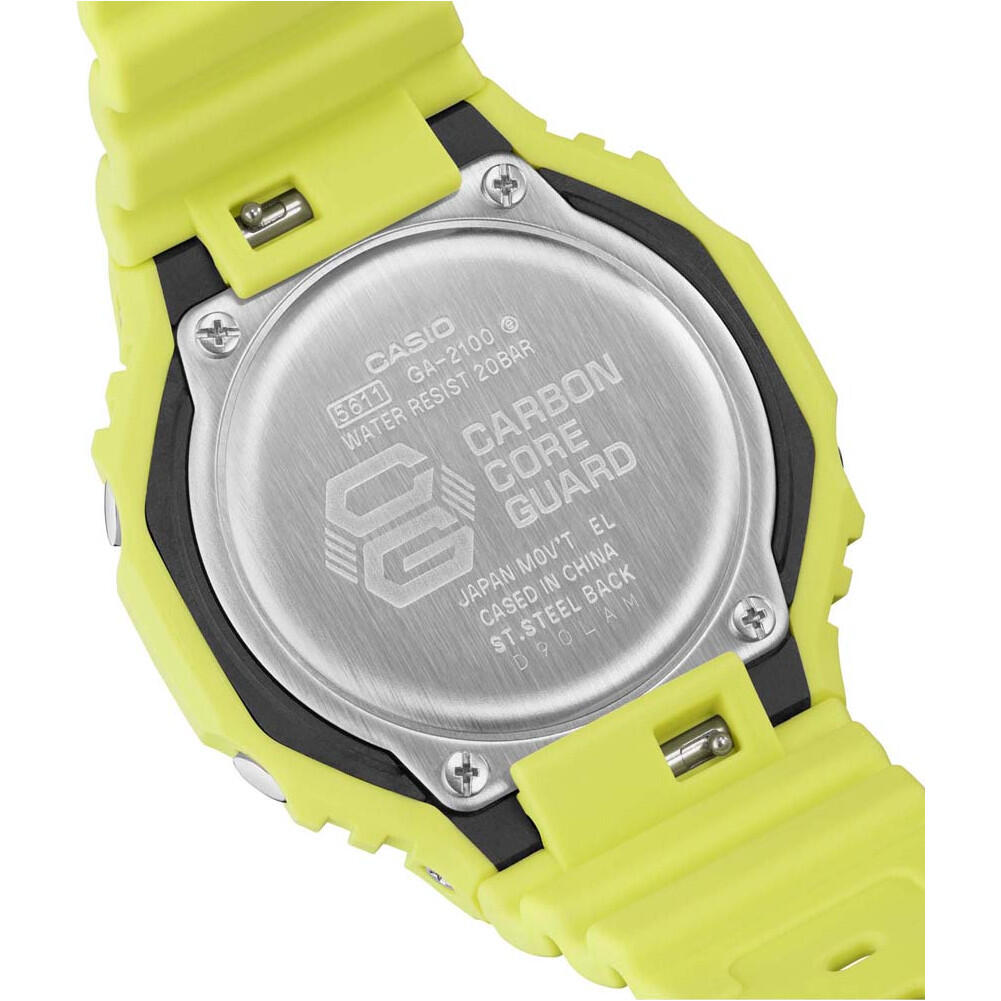 Casio Analog Digital Uhr Gelb/Gelb GA-2100-9A9ER 6/7