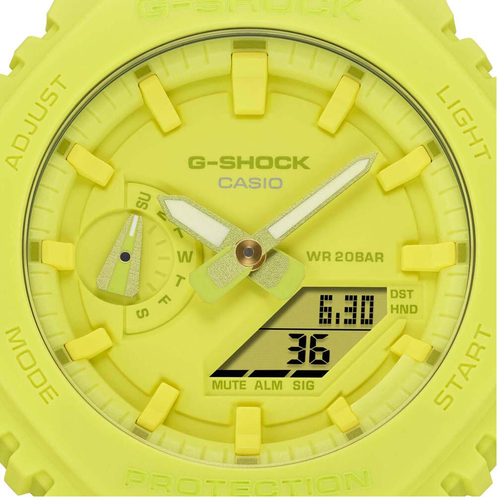 Casio Analog Digital Uhr Gelb/Gelb GA-2100-9A9ER 7/7