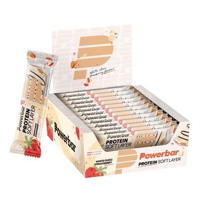 Powerbar Protein Soft Layer Bar (12x40g) White Chocolate Strawberry - Barre