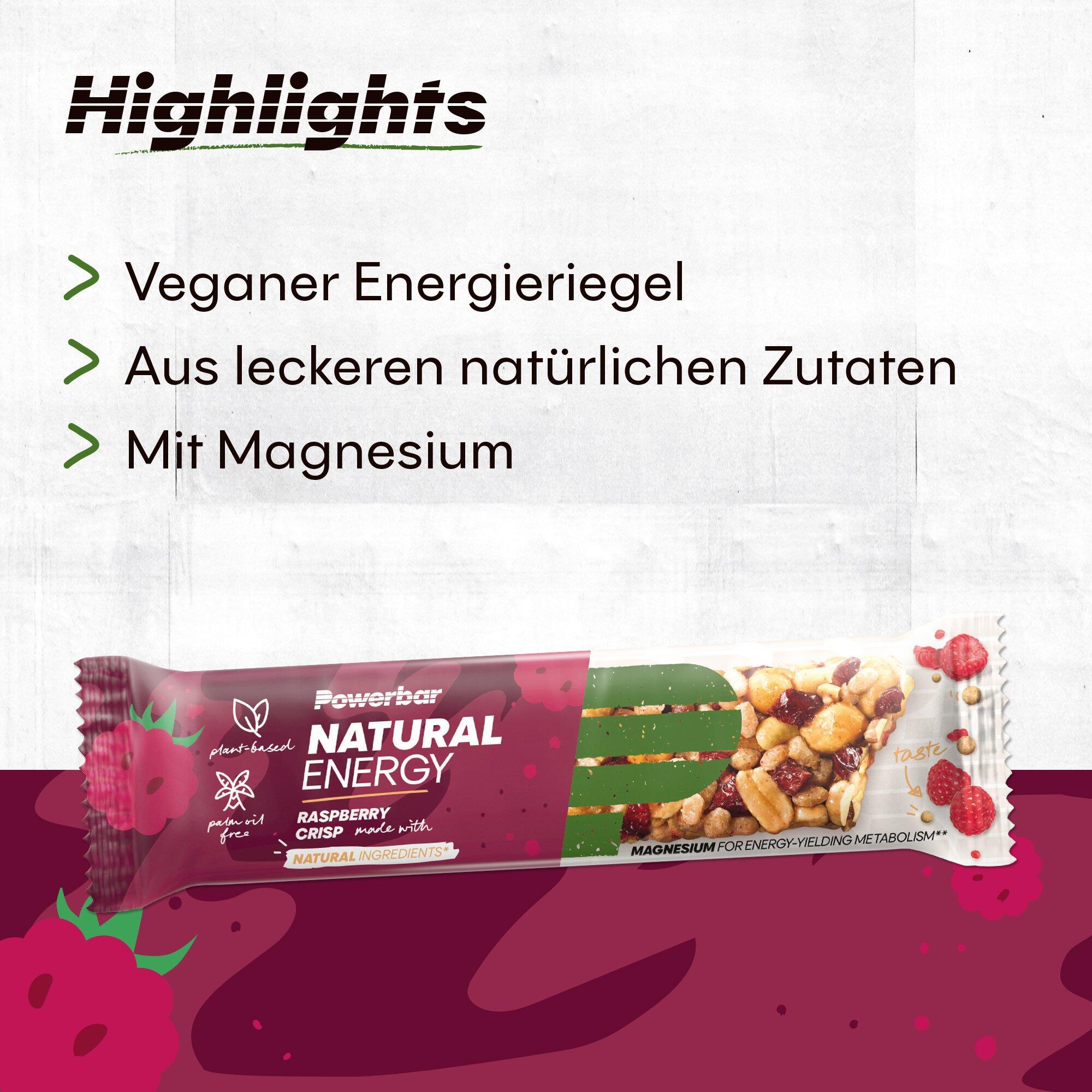 POWERBAR Natural Energy Cereal (18 x 40g) Raspberry Crisp POWERBAR ...