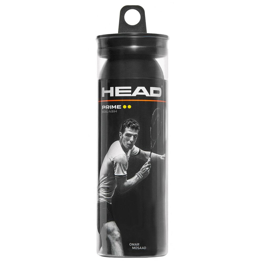 HEAD HEAD Prime Squash Balls - Double Yellow Dot - 3 Pack