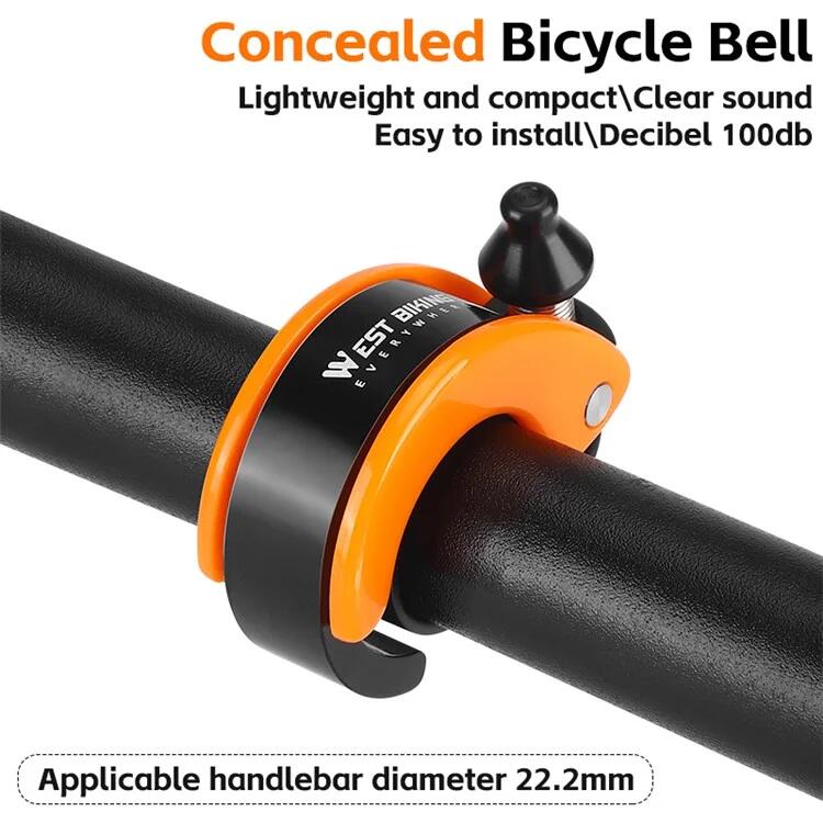 Sonnette de vélo en forme de dauphin  - Orange 3/7