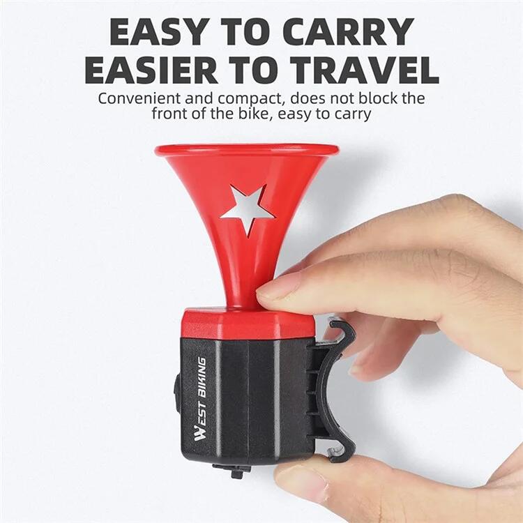 Sonnette de vélo à son d'avertissement 90 dB rechargeable par USB 3/7
