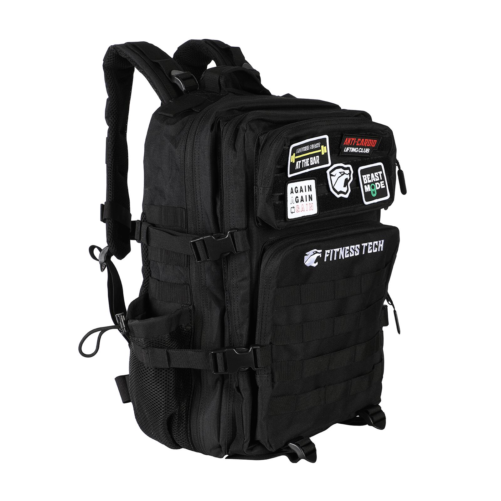 Sac à Dos Tactique Noir 45L Molle Étanche Sport et Voyage 2/7