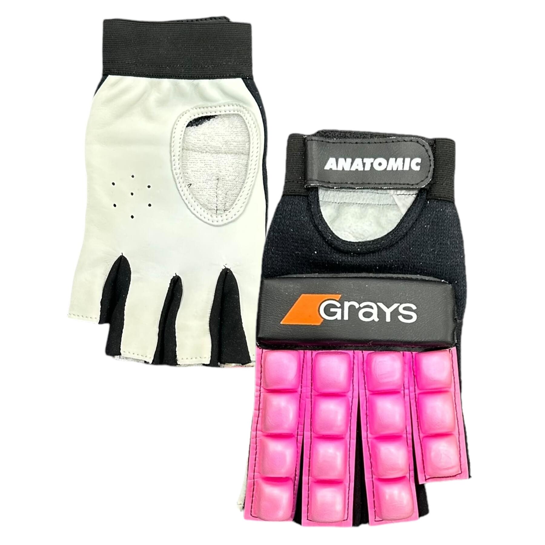 KOOKABURRA Kookaburra Men's Hockey Gloves Pink & Black Anatomic Gloves