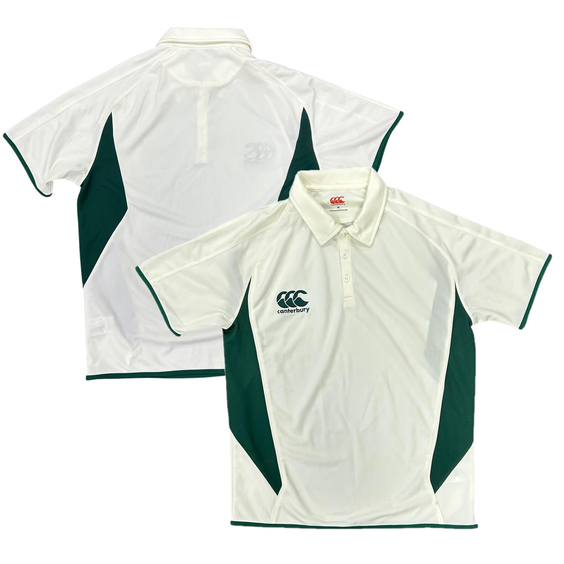 CANTERBURY Canterbury Men's Sports Polo Shirt White & Green Short Sleeve