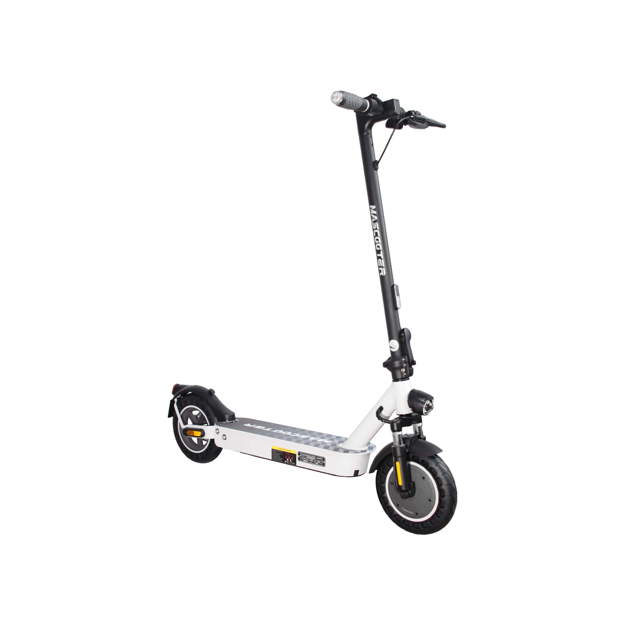 Trotinete eléctrico mascooter s2, 800w max., 10000mah, 30km, preto&branco