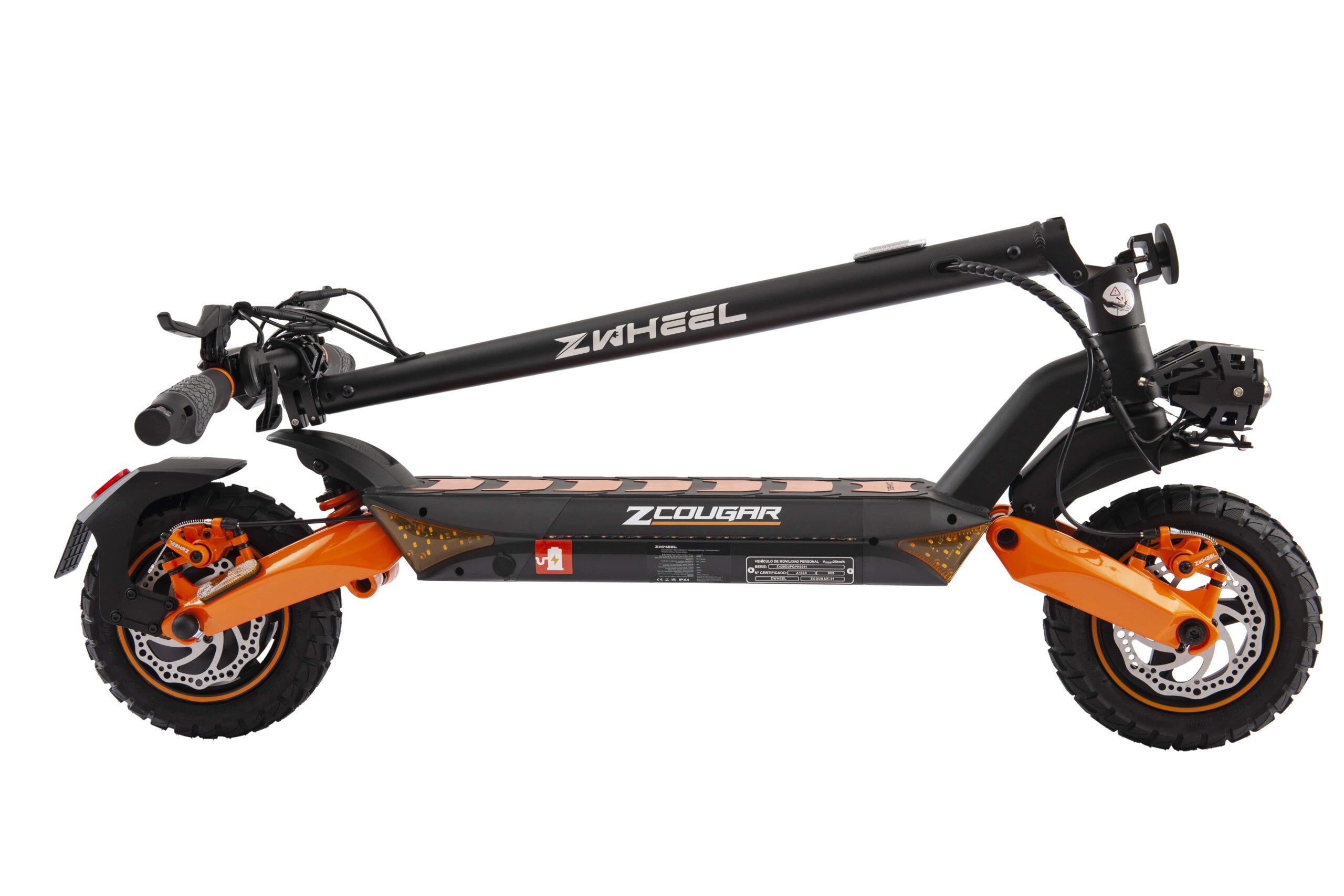 Patinete eléctrico ZWheel Zcougar Plus, 1600W, 20000mAh, 70km, negro 2/6