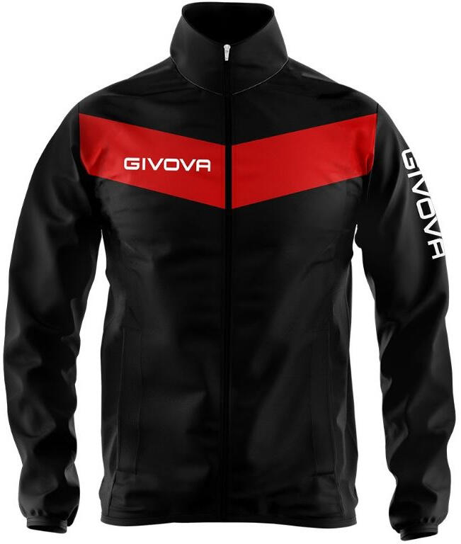 Kurtka Przeciwdeszczowa Givova Nero-Rosso 3XL Wodoodporna i Oddychająca