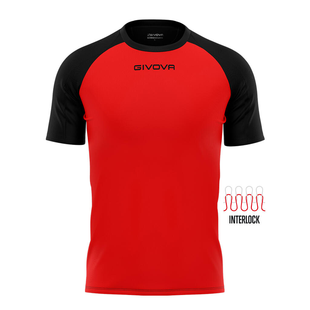 Givova Capo Sport T-shirt Rood-Zwart XL - Ademend & Flexibel 5/5