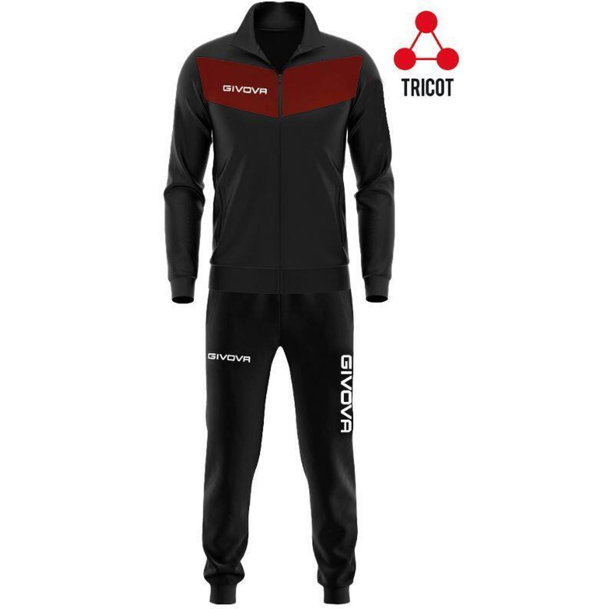 Set trening Givova Visa negru-visiniu, XL