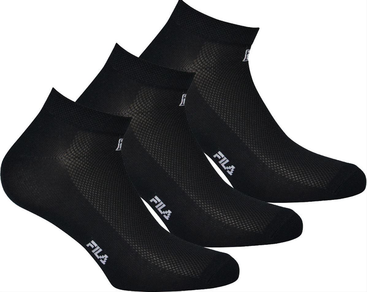 Fila Calza Unisex Socks 3-Pack — Black, 39–42 3/5