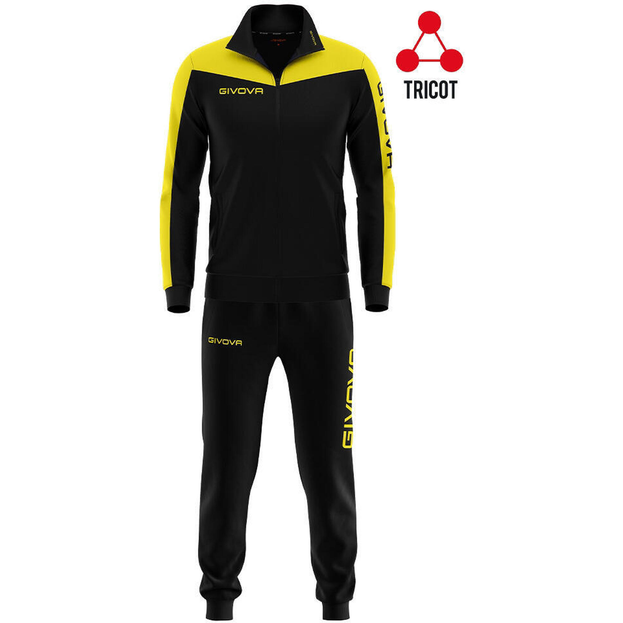 Givova Roma Sportset 4XL-galben negru pentru bărbați