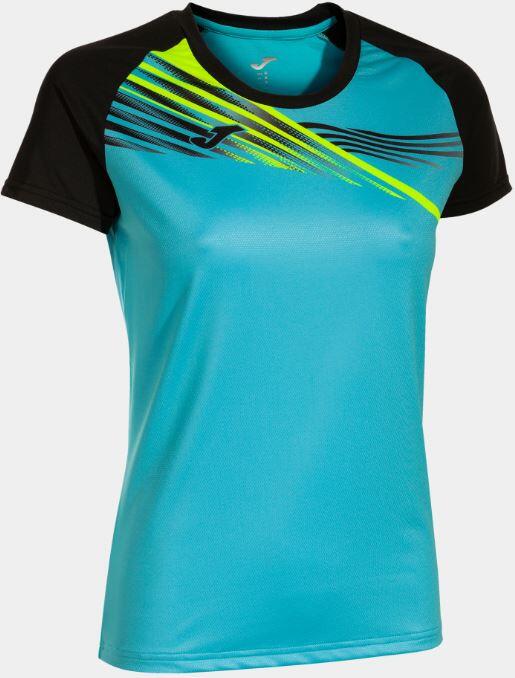 T-Shirt Manga Curta Running Mulher Joma Elite X Azul-Turquesa Fluor 3/5