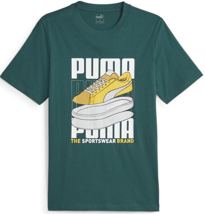 Camisola de Manga Curta Homem Puma Graphiccs Sneaker Azul 4/5