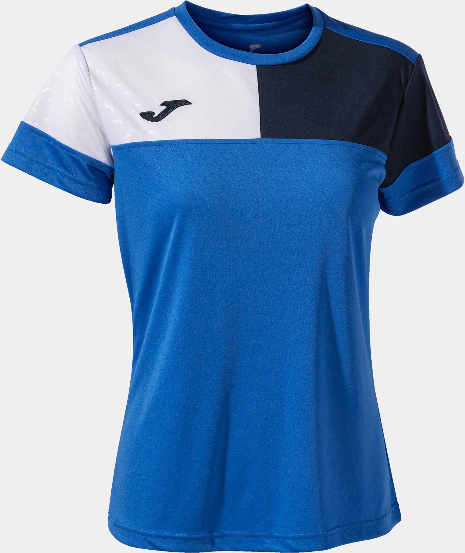 T-Shirt Manga Curta Futebol Mulher Joma Crew V Azul Royal 4/5