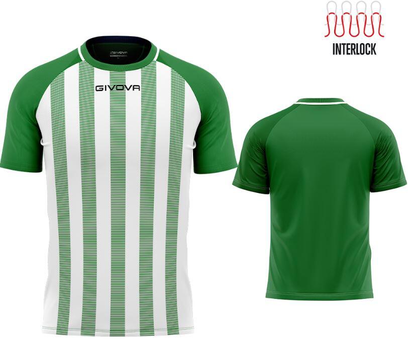 Tricou sport Givova Rugby Verde-alb Verde