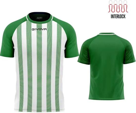 T-shirt uomo givova verde/bianco