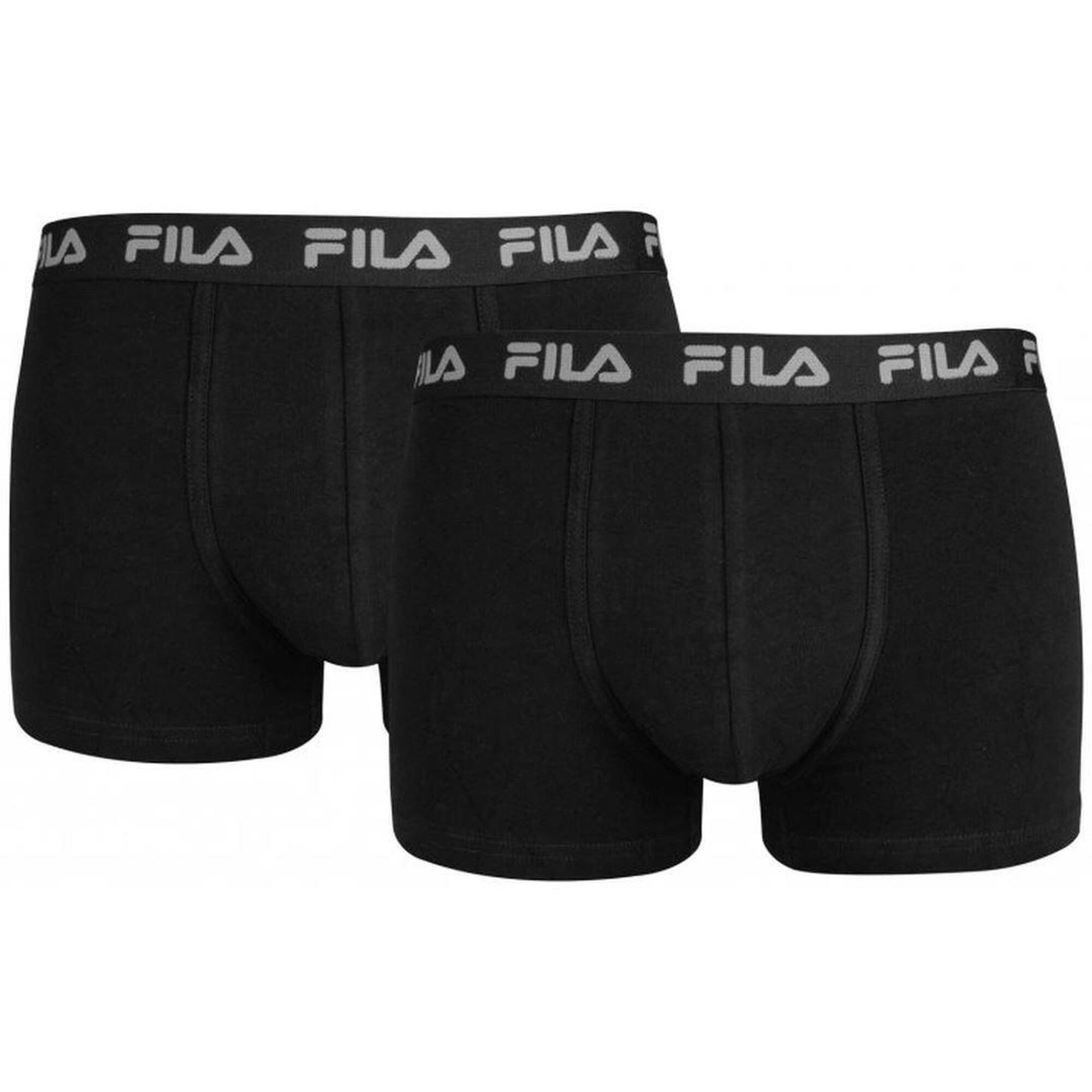 Bokserki Fila dla Mężczyzn - Zestaw 2 w Czarnym - Komfort i Jakość