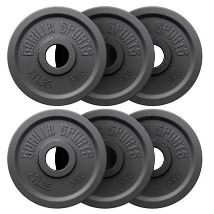 Disque fonte GORILLA SPORTS Olympia noir 25 kg