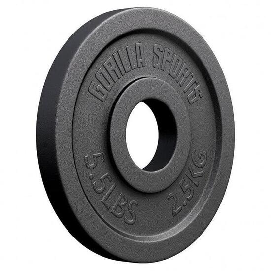 Obciążenie olimpijskie (1,25 - 25 kg) 51 mm talerz żeliwny Gorilla Sports