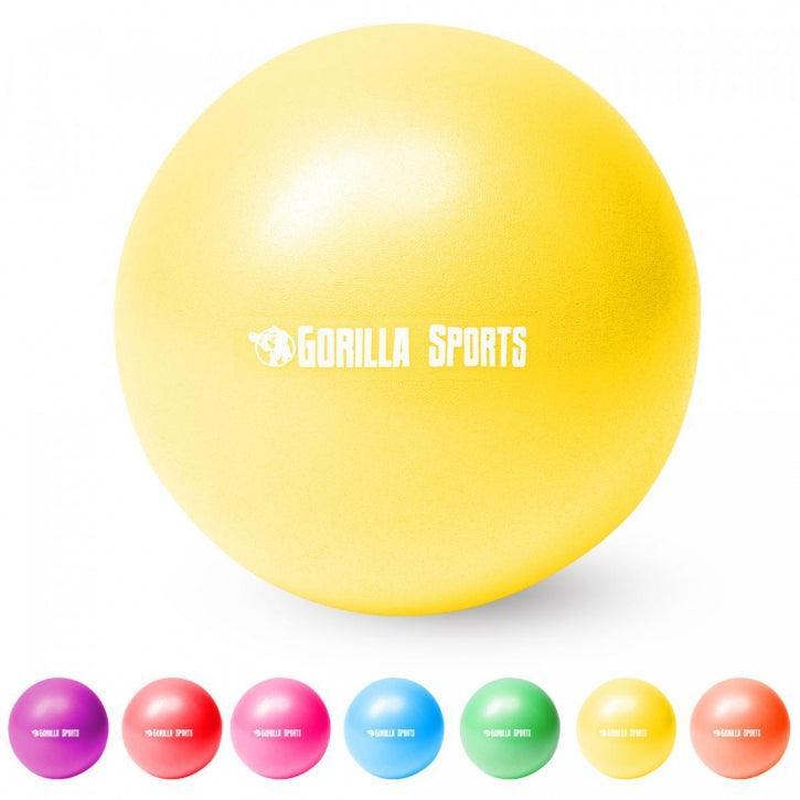 Mini Pelota Yoga Pilates Gorilla Sports Amarillo Diámetro 28cm 4/7