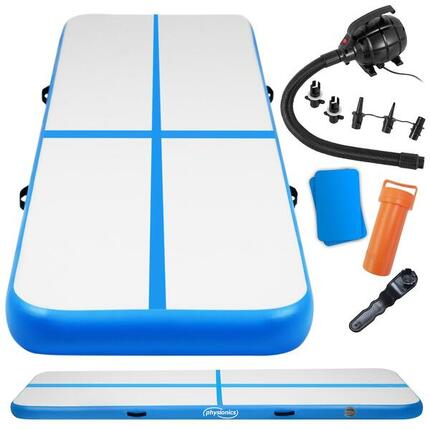 Tapis Air Track PHYSIONICS 700x100x10 cm PVC bleu + pompe 600W