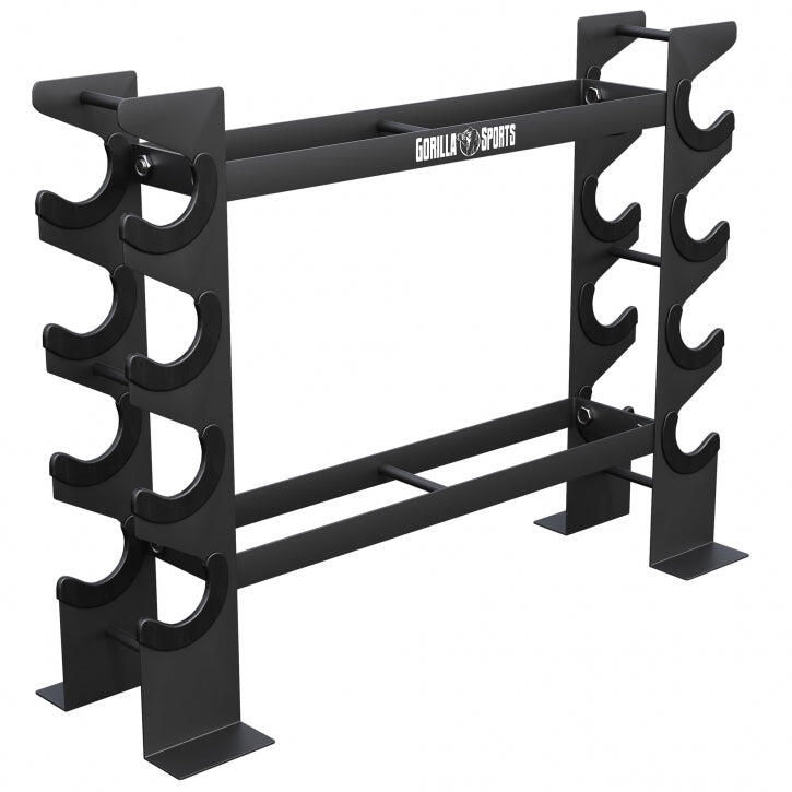 GORILLA SPORTS Dumbbell standaard - Halterrek - Halter standaard - Staal - Belastbaar tot 300