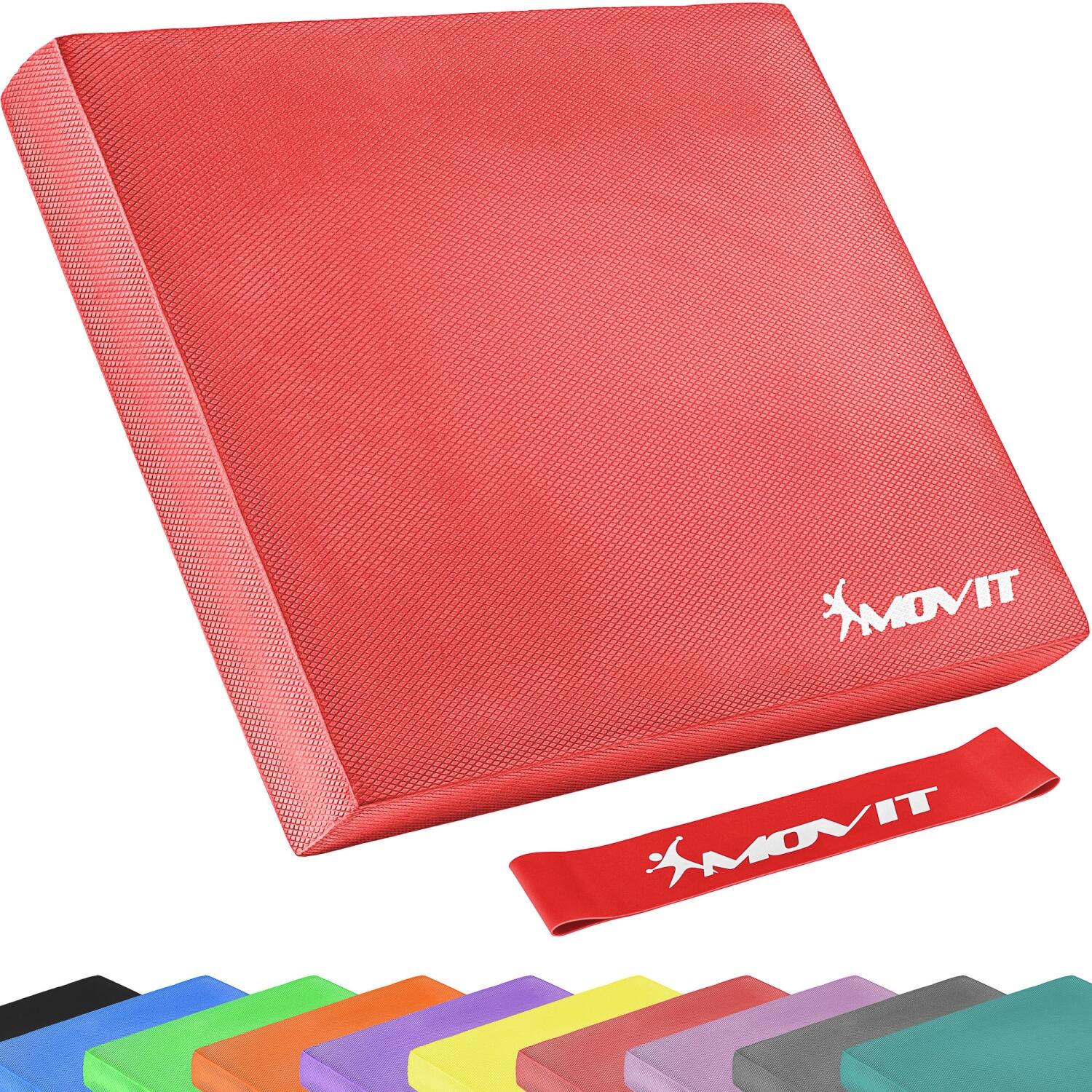 MOVIT MAXSTORE Balance Cushion Pad 50x40x6 cm TPE with Training Band