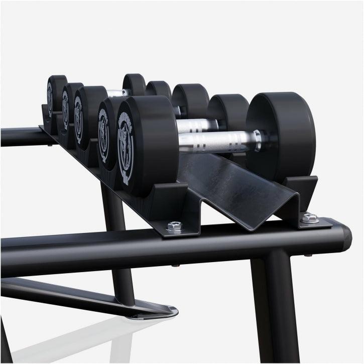 RACK + 5 PAIRES D'HALTÈRES RONDS DE 2,5KG À 15KG 4/15