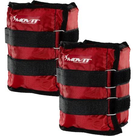 MOVIT Set de pesas MOVIT para tobillo o muñeca 2x 2 kg en rojo
