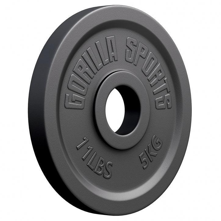 Gorilla Sports - Disques Olympiques En Fonte 51 Mm | Poids Compatibles Avec Barre Olympique 50 Mm - Disque Bumper Haltérophilie - Noir - 5 Kg - Decathlon