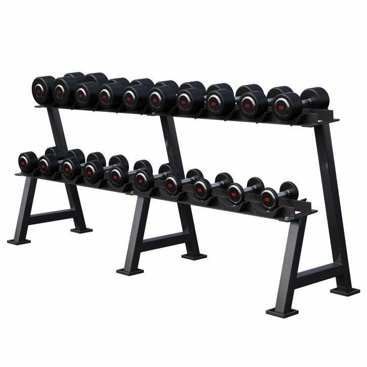 Dumbell - Vaste Halter - Gietijzer met Rubber coating - 35 kg 2/7