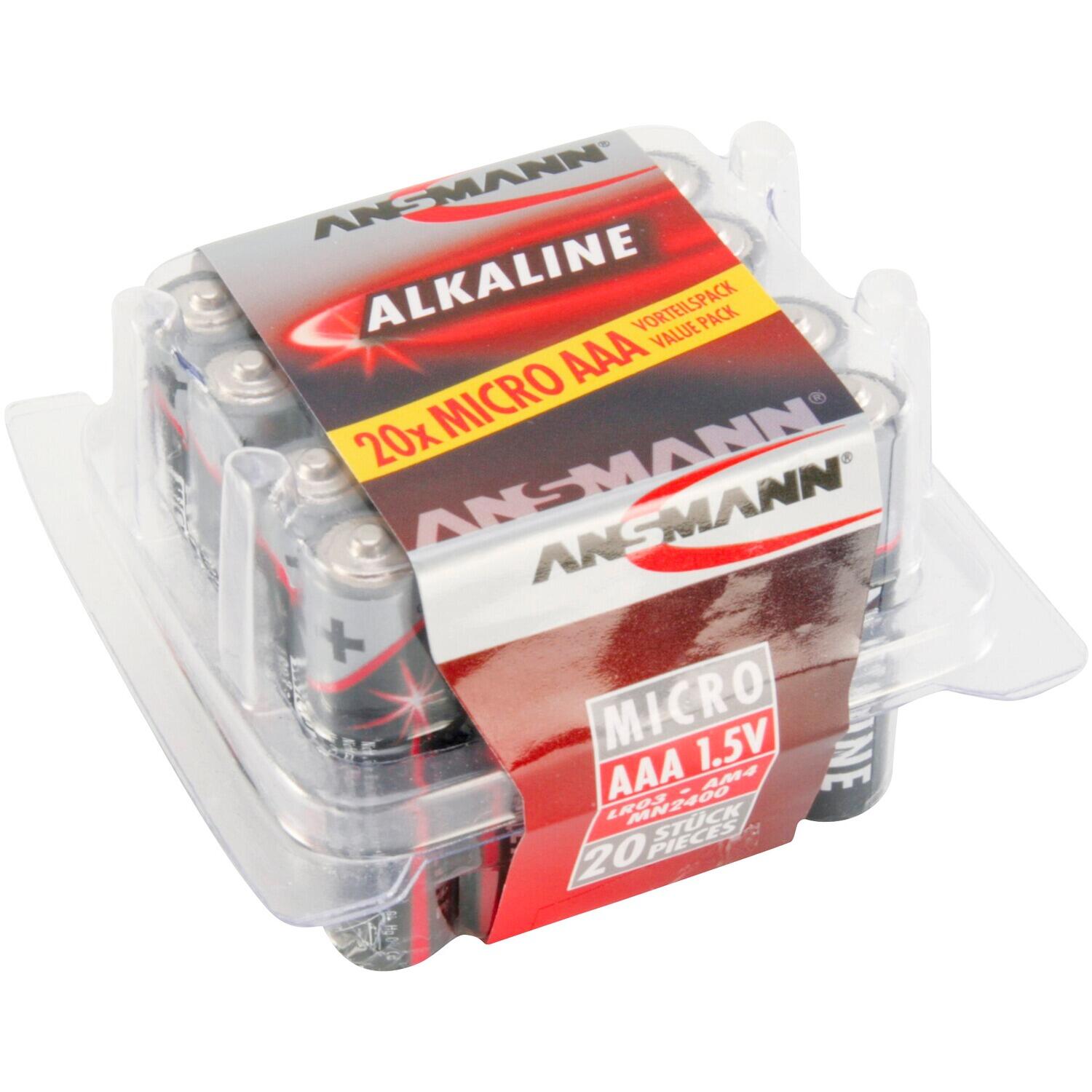 Pile alcaline Ansmann Micro LR03 1,5 V, 1 x = 1 boîte de 20 pièces ! 3/3