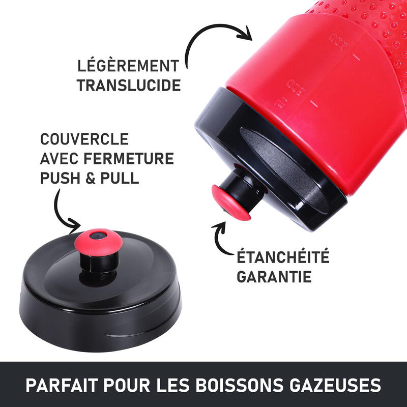 Sticlă Gorilla Sports Bike 650 ml negru/rosu