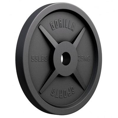 Obciążenie olimpijskie (1,25 - 25 kg) 51 mm talerz żeliwny Gorilla Sports