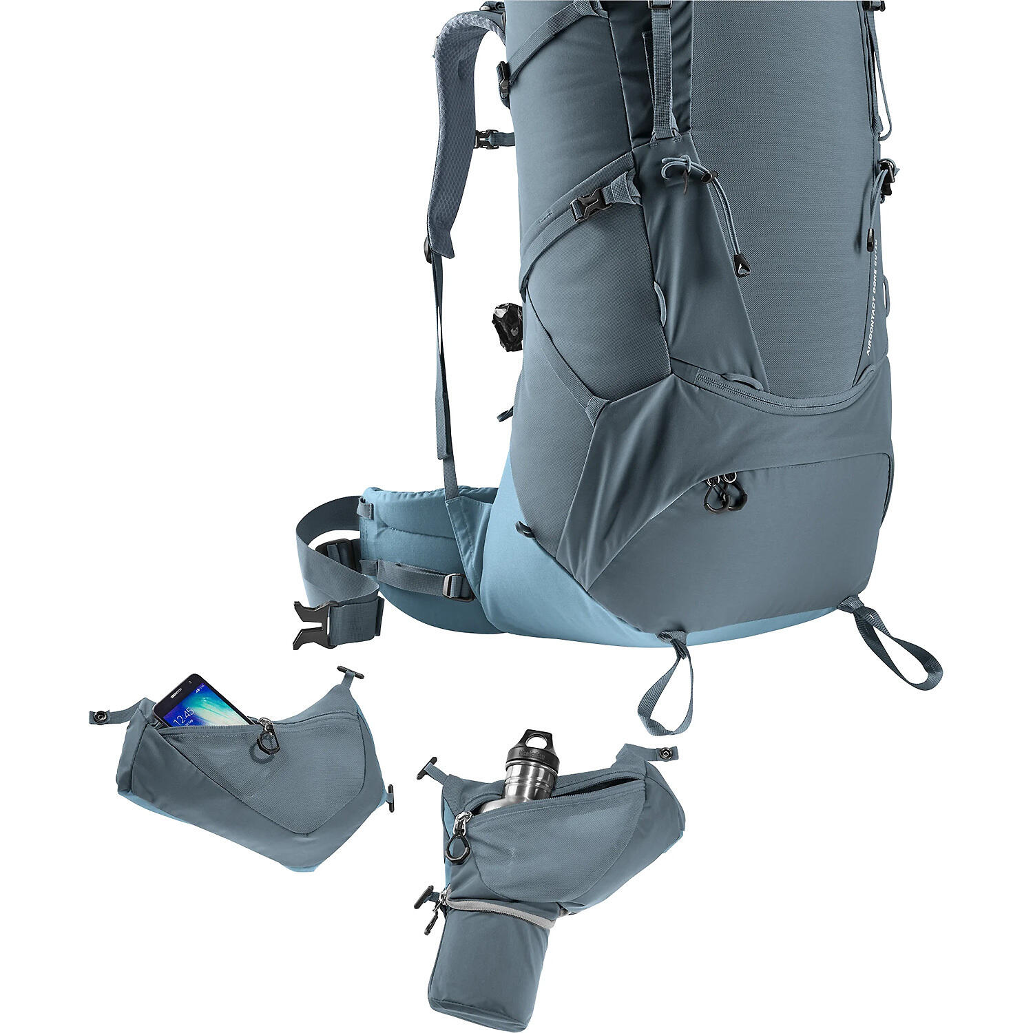 Sac à dos trekking Deuter Aircontact Core 60+10 60L extensible 70L bleu recyclé 3/7