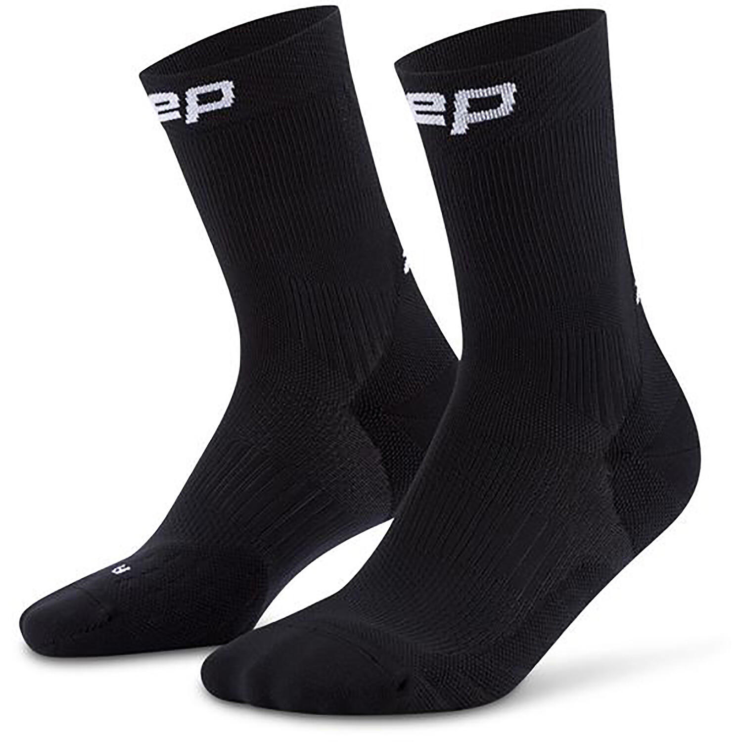 Șosete compresie alergare CEP Run 5.0 Mid Cut - negre | femei