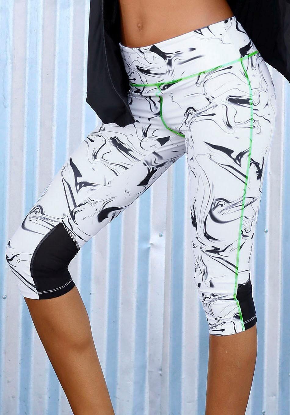 Damen LASCANA ACTIVE Caprileggings »White Marble« 7/7