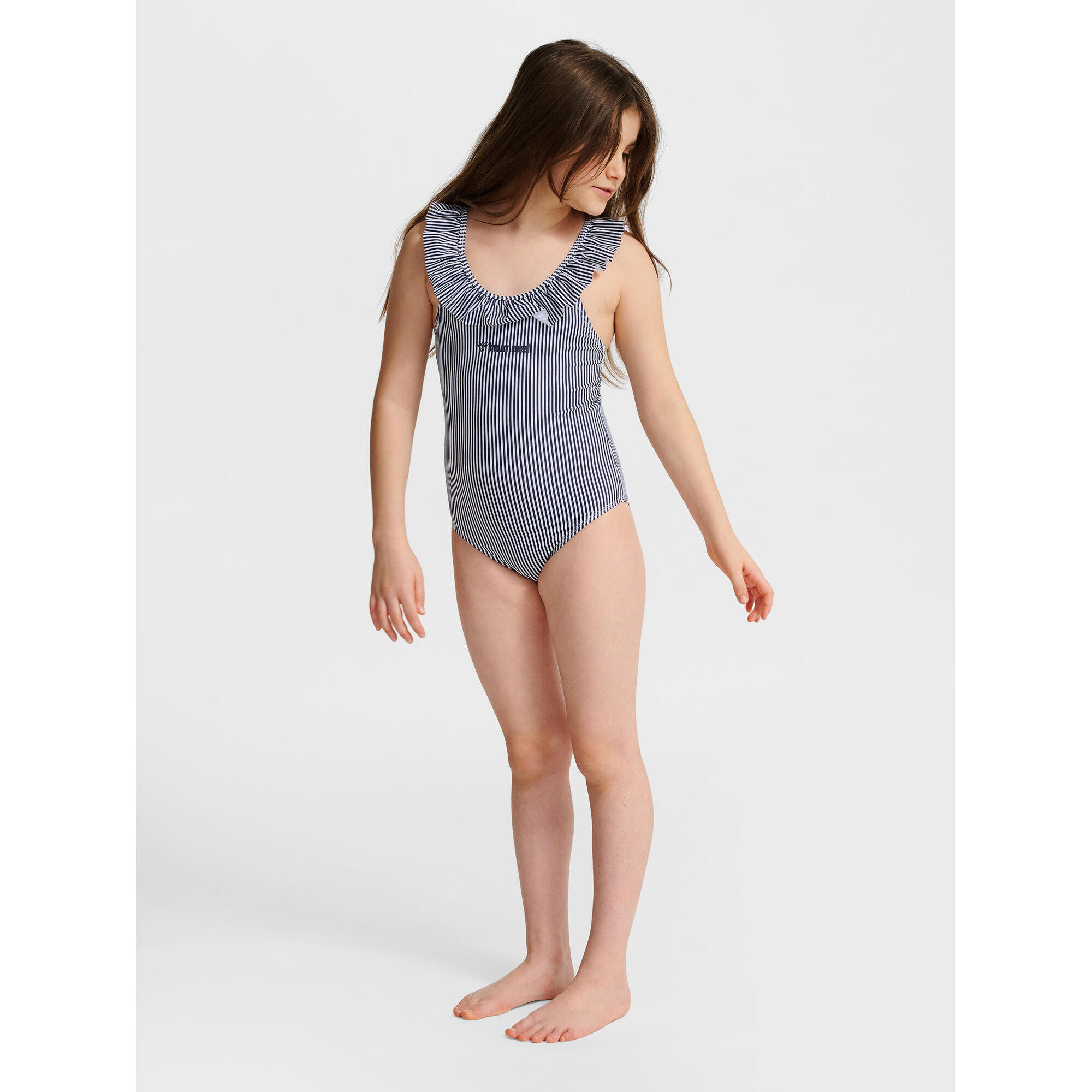 Hummel - Enfiler Maillot De Bain Hmlfrilli Nager Fille Hummel - Combinaison De Natation - Blanc|bleu -  4 À 6 Ans - Decathlon