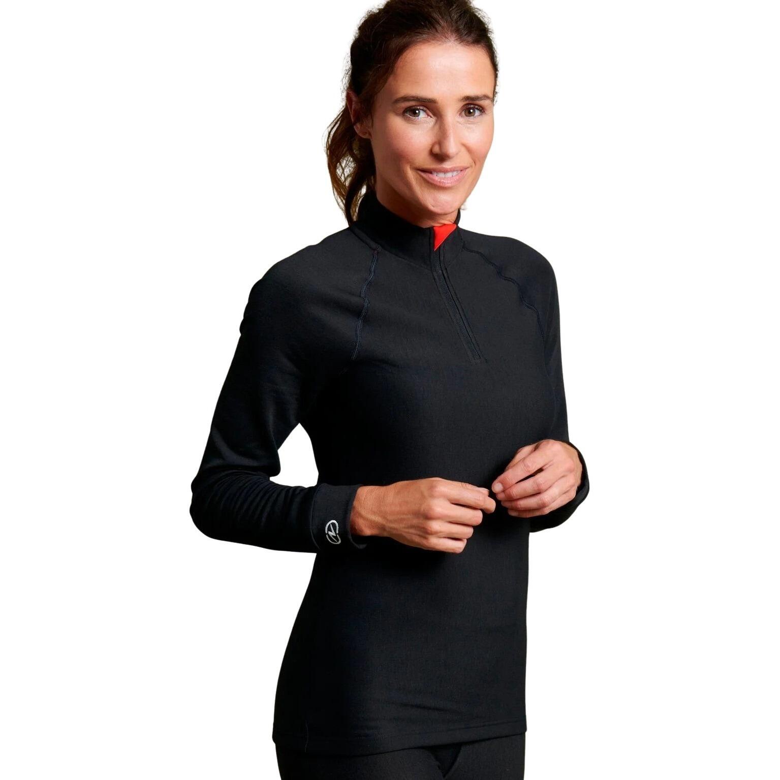 Damart Sport - T-shirt Manches Longues Zippé Femme Damart Thermolactyl 5 - Sous Maillot Manche Longue - Noir - 40 M - Decathlon