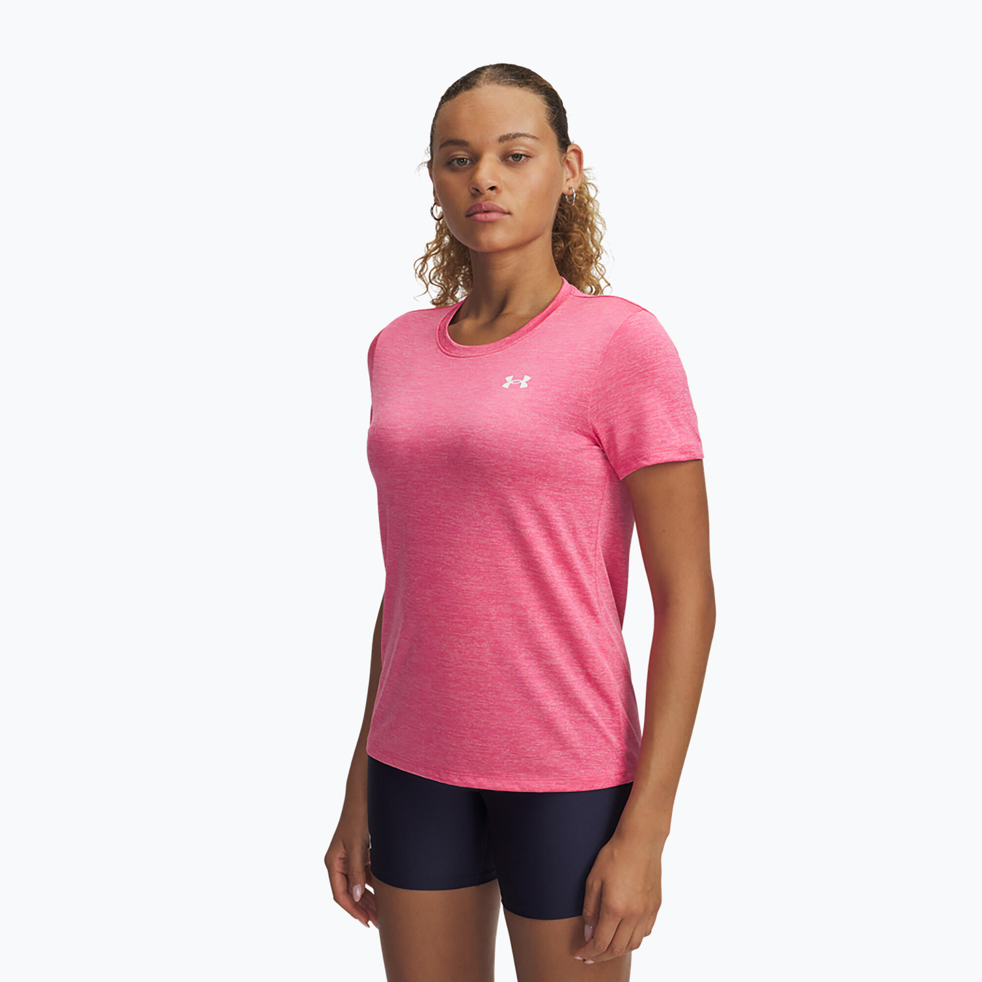 T-shirt pour femme UA Tech™ Twist Under Armour Rose 3/3