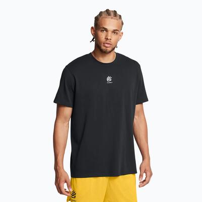 Zwaar tshirt met currylogo voor heren (zwart, wit)