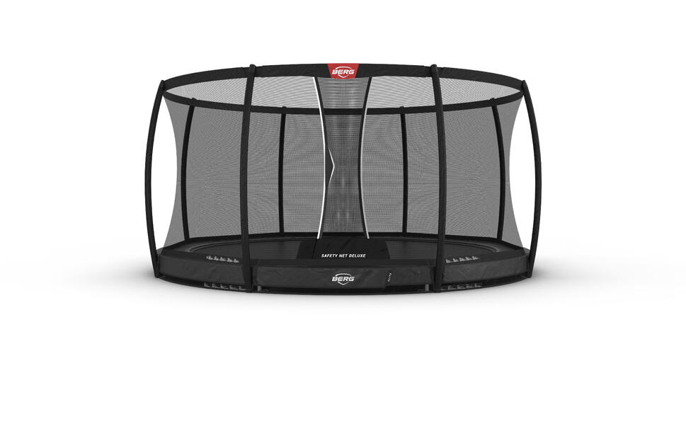 Trampolina okrągła wkopywana w ziemię z siatką bezpieczeństwa BERG Elite